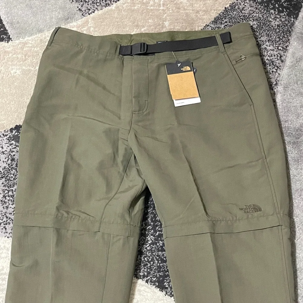 The North Face Paramount Trail Convertible Pants Mens 40x32 Green Hiking UPF New
